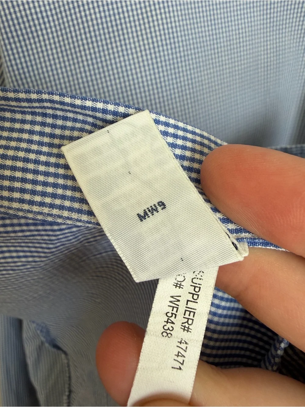 Ralph Lauren Custom Fit Blue Gingham Check Long Sleeve Button Down Shirt Men XXL - Picture 5 of 10